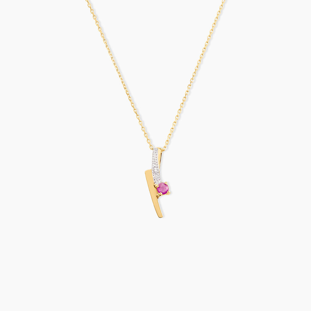 Pendentif Mahya Or Jaune Rubis - Pendentifs Femme | Histoire d’Or