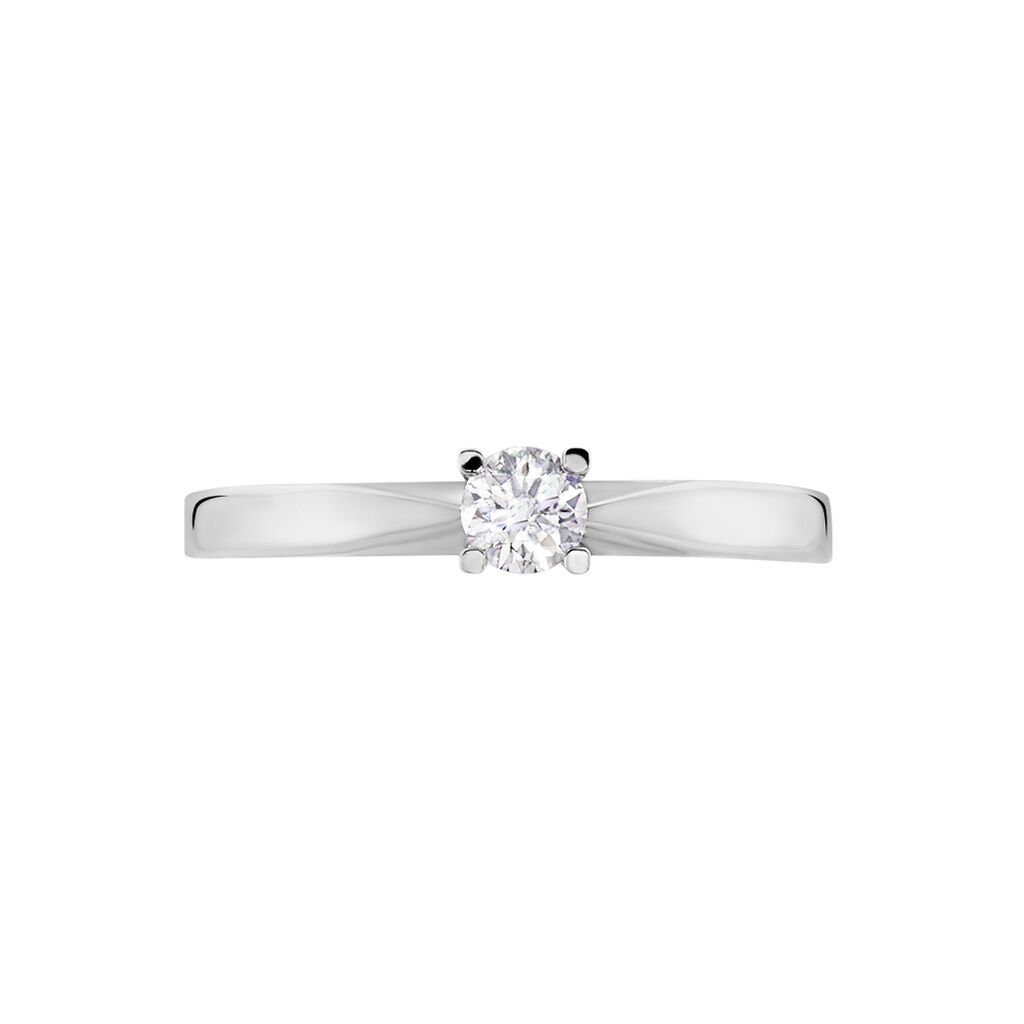 Bague Solitaire Celina Or Blanc Diamant - Bagues solitaires Femme | Histoire d’Or
