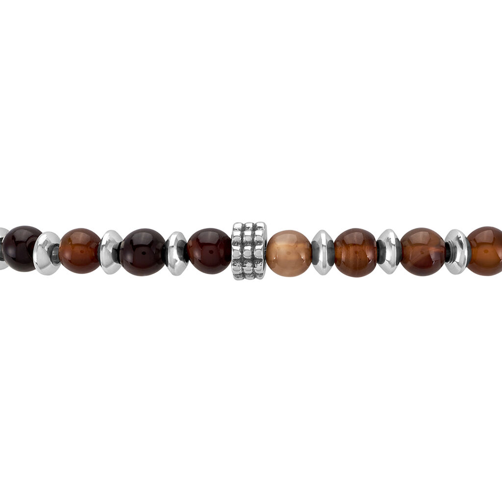 Bracelet Jourdan Acier Gris Agate - Bracelets Homme | Histoire d&rsquo;Or