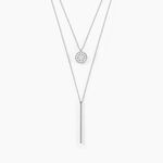 Collier Manna Argent Blanc Oxyde De Zirconium - Colliers doubles et triples cha&icirc;nes Femme | Histoire d&rsquo;Or