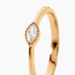 Bague Nyxanne Plaqu&eacute; Or Jaune Oxyde De Zirconium - Bagues solitaires Femme | Histoire d&rsquo;Or