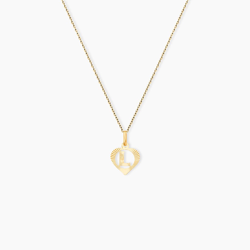 Pendentif Eudocie Coeur Lettre Or Jaune - Pendentifs Femme | Histoire d&rsquo;Or