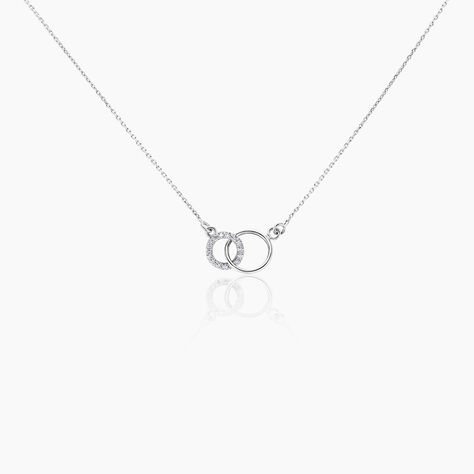 Collier Twillie Argent Blanc Oxyde De Zirconium - Colliers fantaisie Femme | Histoire d&rsquo;Or