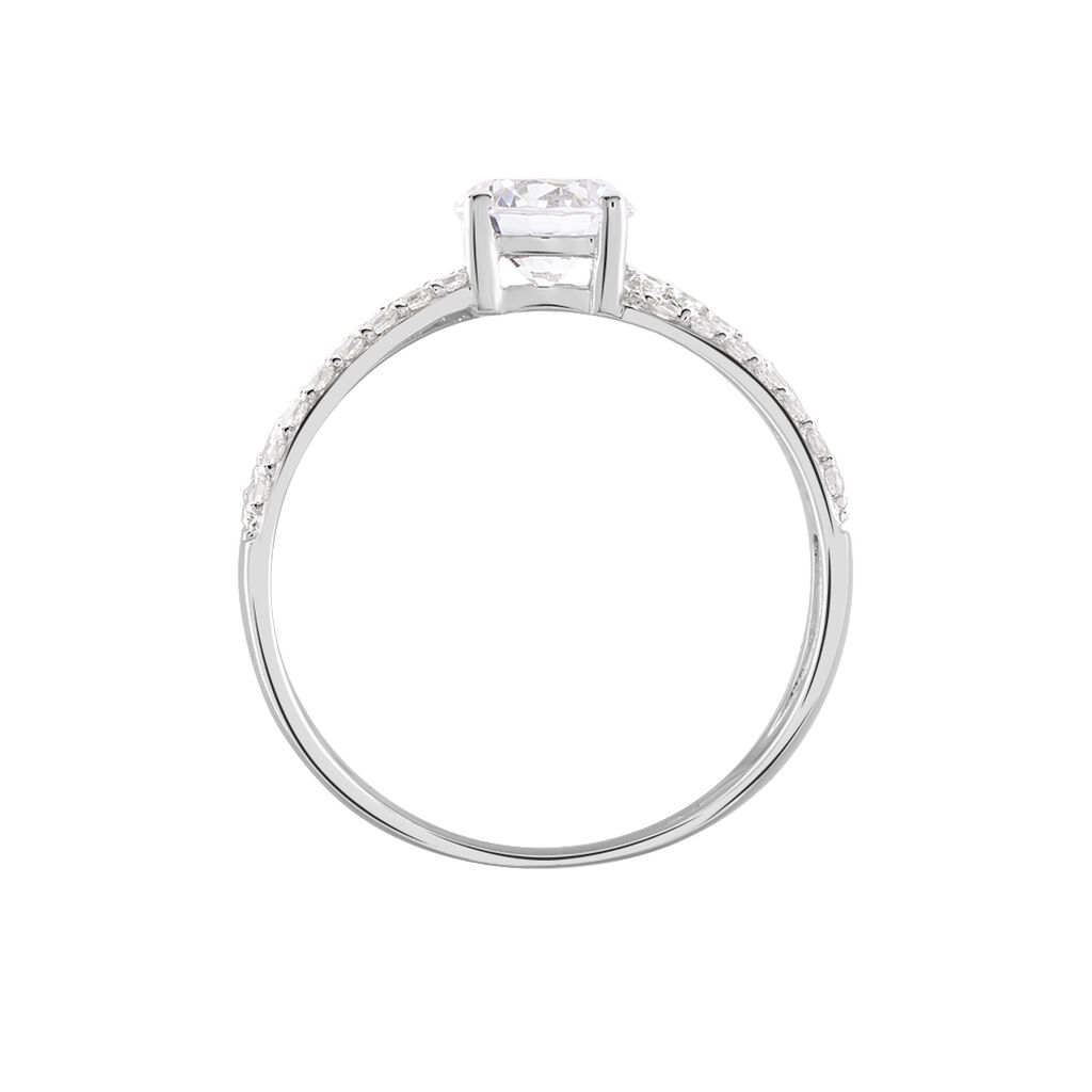 Bague Solitaire Arnalia Or Blanc Oxyde De Zirconium - Bagues solitaires Femme | Histoire d’Or