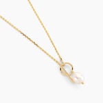 Collier Pearly Argent Dor&eacute; A L'Or 750/1000 Perle De Culture - Colliers pierre  | Histoire d&rsquo;Or