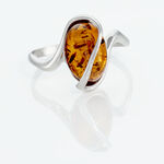 Bague Argent Blanc Leeloo Ambre - Bagues solitaires Femme | Histoire d&rsquo;Or