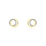 Boucles D'oreilles Or Jaune Tresha Diamants - Clous d'oreilles Femme | Histoire d&rsquo;Or