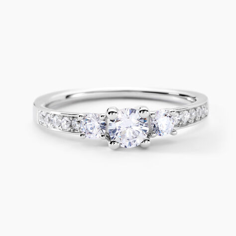 Bague Marie-angelina Argent Blanc Oxyde De Zirconium - Bagues avec pierre Femme | Histoire d’Or