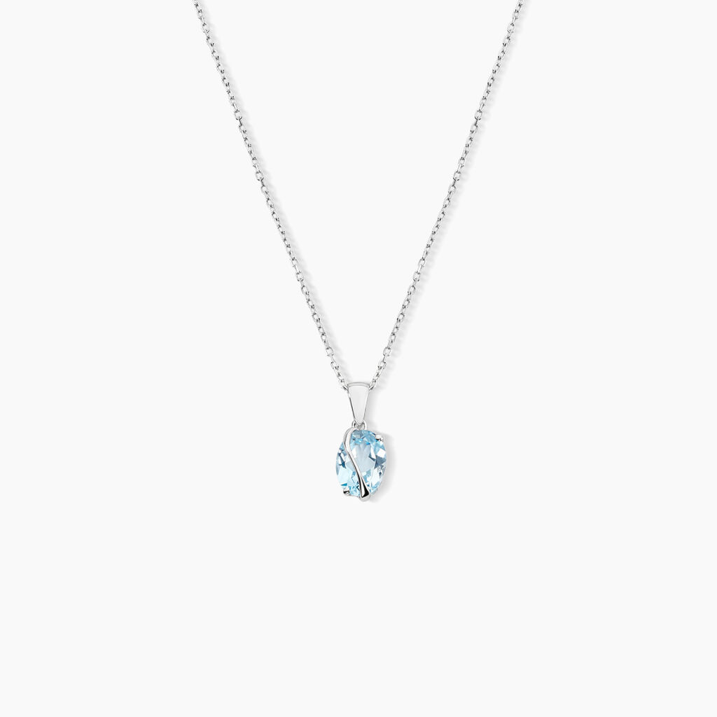 Pendentif Prudencia Or Blanc Topaze - Pendentifs Femme | Histoire d’Or