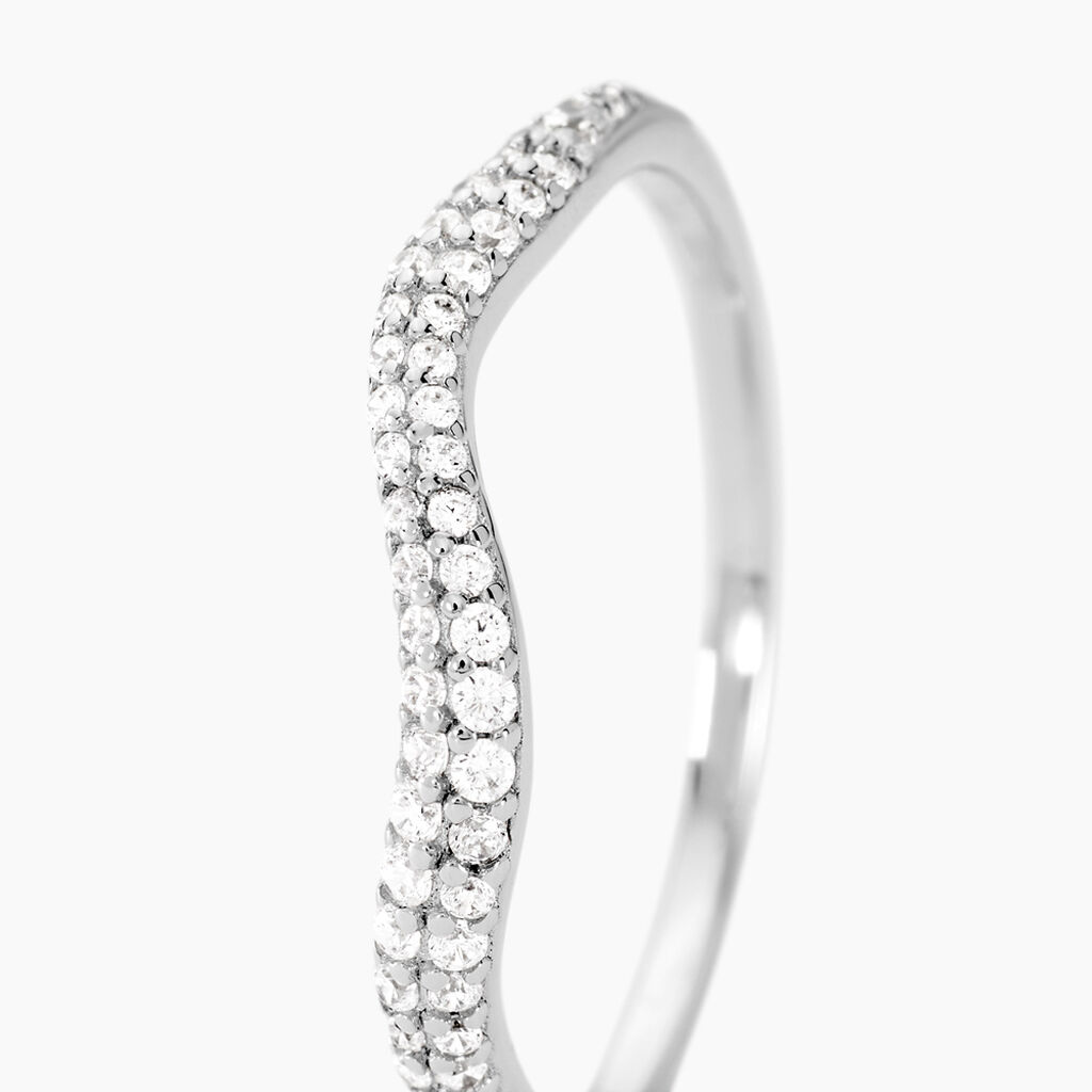 Bague Nandie Argent Blanc Oxyde De Zirconium - Bagues avec pierre Femme | Histoire d&rsquo;Or