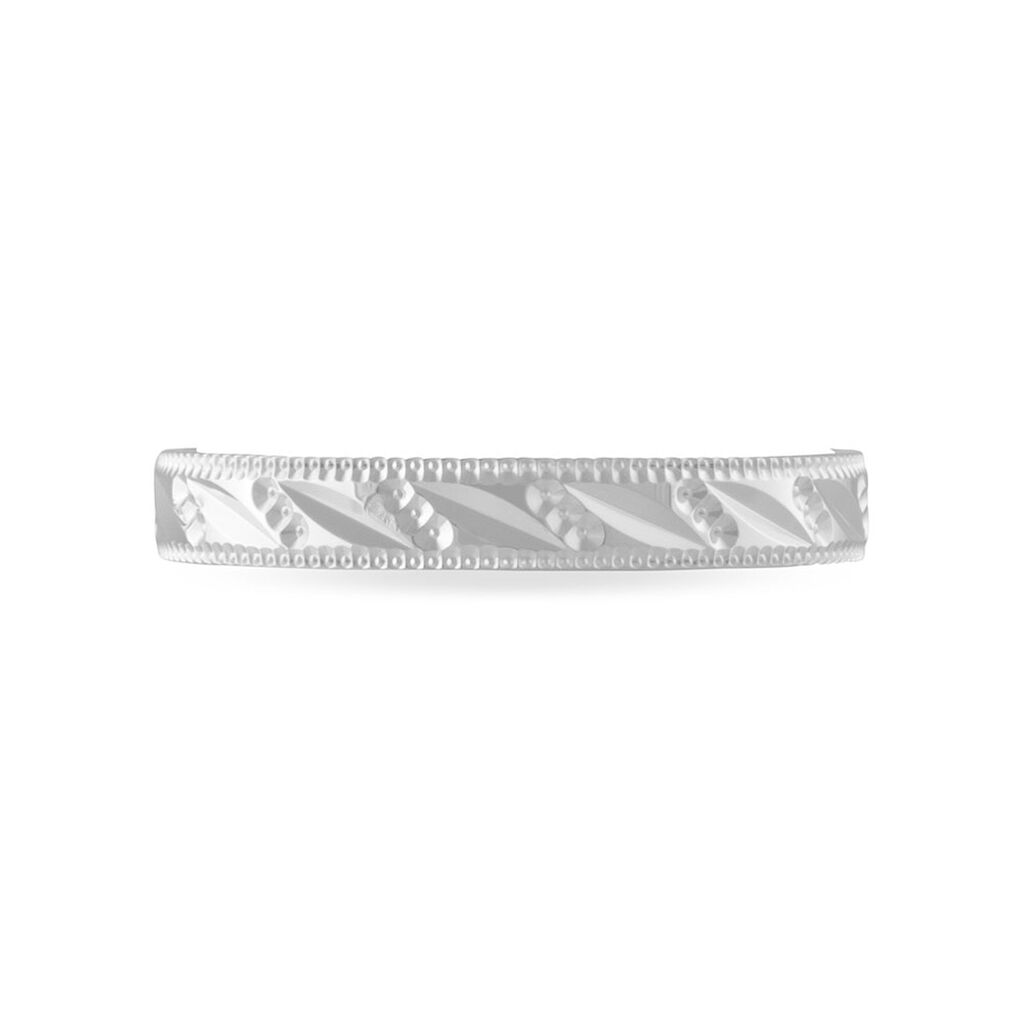 Alliance Eucleia Fantaisie Ruban Plat Or Blanc - Alliances Famille | Histoire d’Or