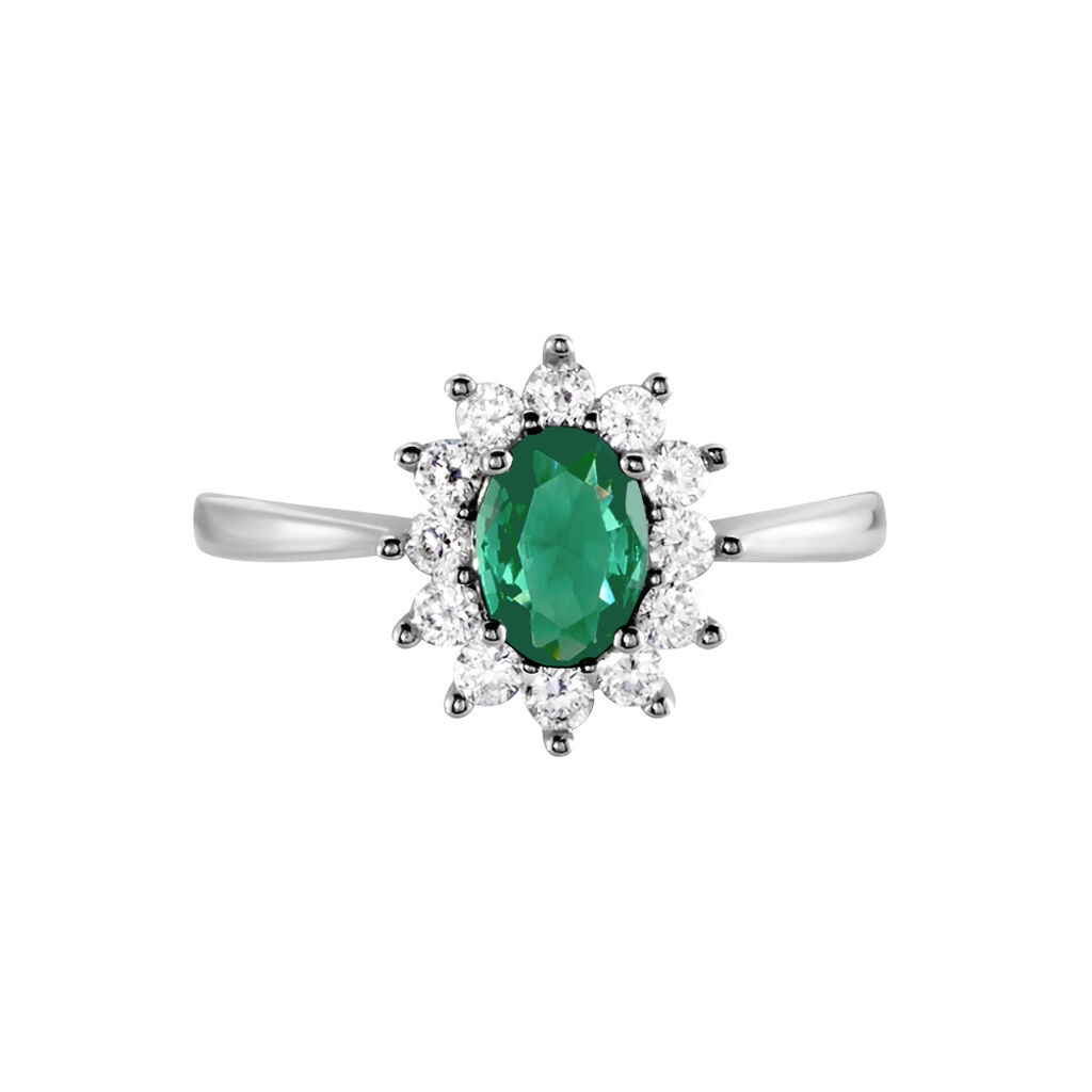 Bague Perez Argent Blanc Oxyde De Zirconium - Bagues solitaires Femme | Histoire d’Or