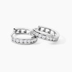 Cr&eacute;oles Anne-sixtine Argent Blanc Oxyde De Zirconium - Boucles d'oreilles cr&eacute;oles Femme | Histoire d&rsquo;Or