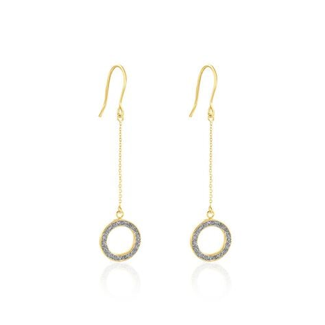 Boucles D'oreilles Pendantes Audria Or Jaune - Boucles d'oreilles pendantes Femme | Histoire d&rsquo;Or