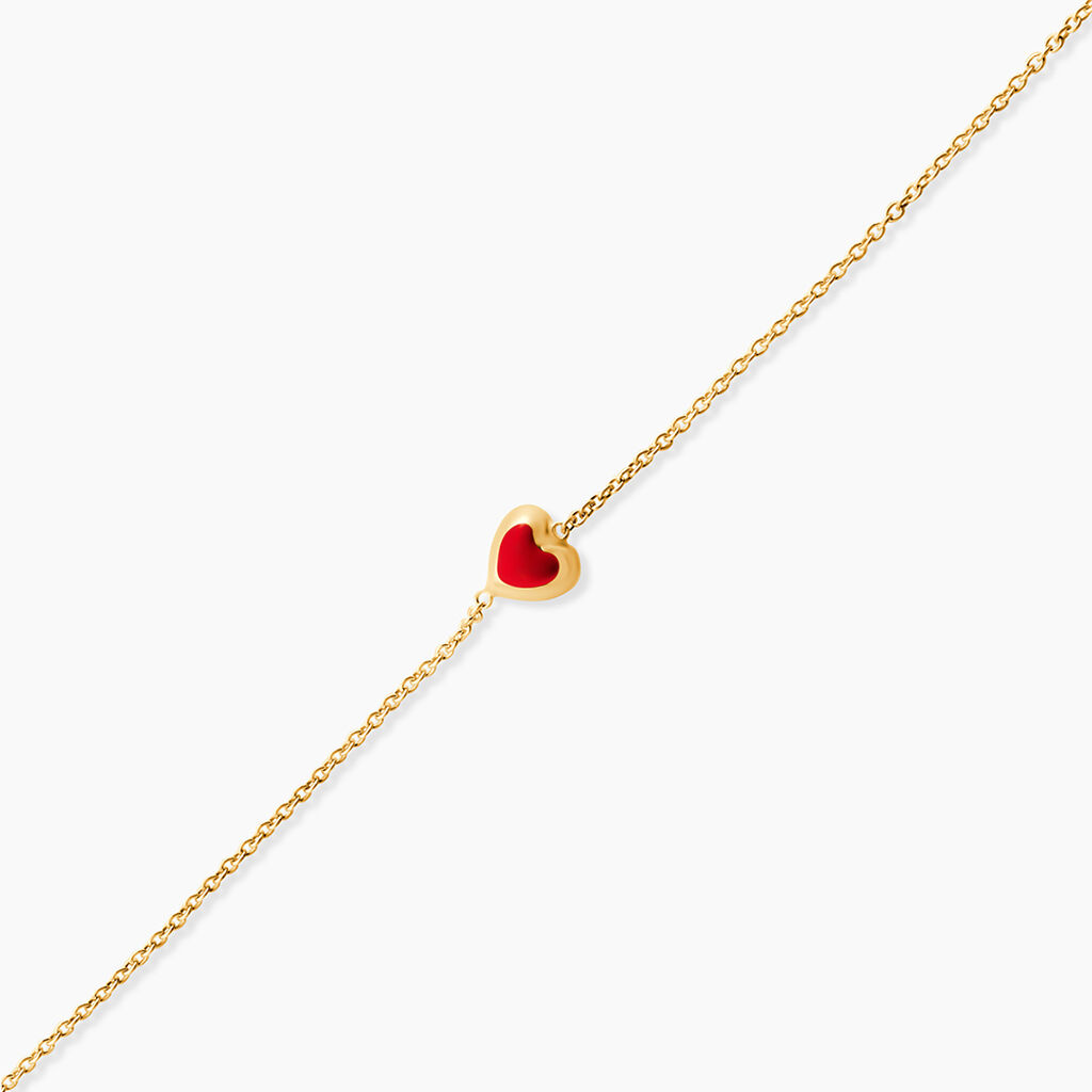 Bracelet Coralie Coeur Or Jaune - Bracelets Enfant | Histoire d&rsquo;Or
