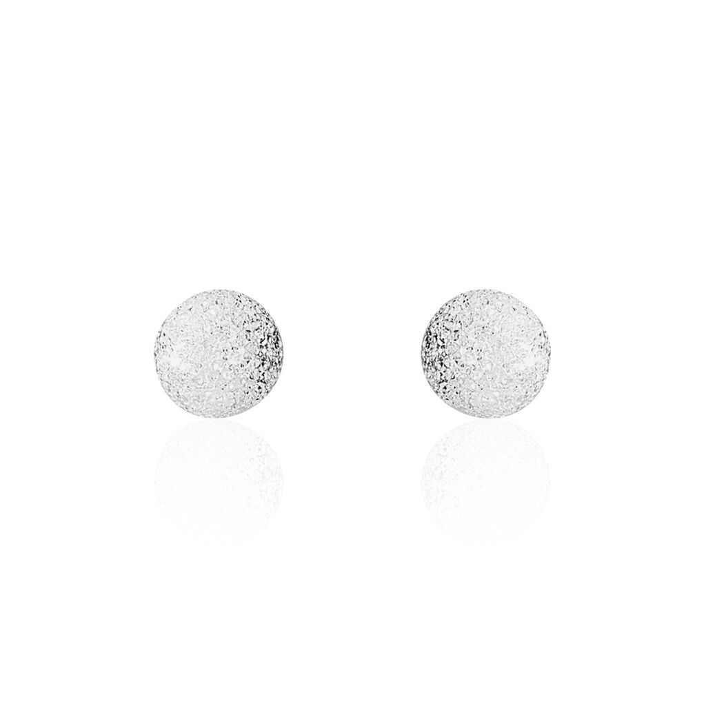 Boucles D'oreilles Puces Ayana Argent Blanc - Boucles d'oreilles fantaisie Femme | Histoire d’Or