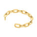 Jonc Hera Acier Dore Yonna Ouvert Forcat Large - Bracelets joncs Femme | Histoire d’Or