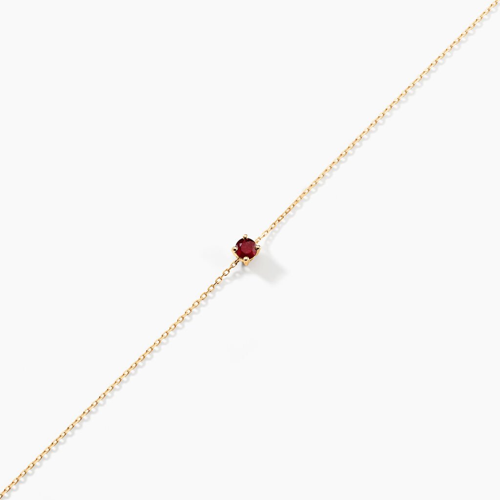 Bracelet Or Jaune Onora Rubis - Bracelets Femme | Histoire d’Or