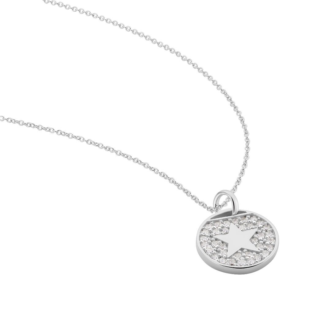 Collier Souria Argent Blanc Oxyde De Zirconium - Colliers fantaisie Femme | Histoire d’Or