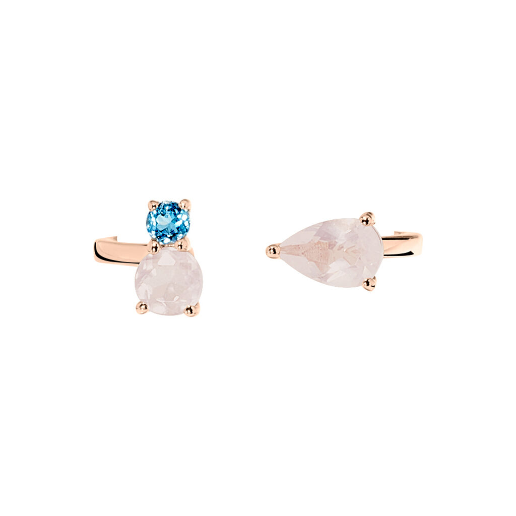 Bague Belen Or Rose Topaze Et Quartz - Bagues avec pierre Femme | Histoire d’Or
