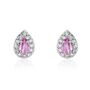 Boucles D'oreilles Puces Argent Blanc Tania Oxydes De Zirconium