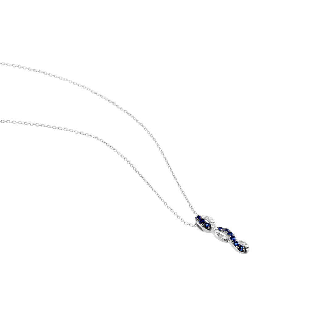 Collier Ligera Or Blanc Saphir Et Diamant - Colliers Femme | Histoire d’Or