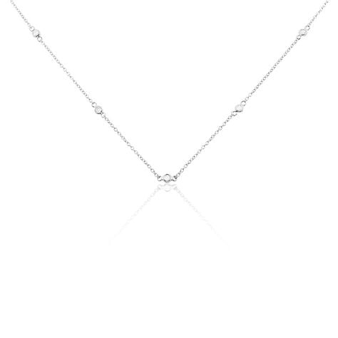 Collier Vashti Argent Blanc Oxyde De Zirconium - Colliers fantaisie Femme | Histoire d&rsquo;Or