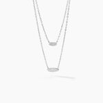 Collier Tiwa Argent Blanc Oxyde De Zirconium - Colliers fantaisie Femme | Histoire d&rsquo;Or
