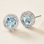 Boucles D'oreilles Puces Rio Argent Blanc Oxyde - Boucles d'oreilles fantaisie Femme | Histoire d&rsquo;Or