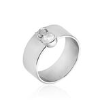 Bague Argent Blanc Ainslie Oxyde De Zirconium - Bagues solitaires Femme | Histoire d&rsquo;Or