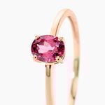 Bague Valentino Or Rose Rhodolite - Bagues solitaires Femme | Histoire d&rsquo;Or