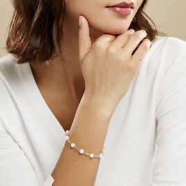 Bracelet Corentina Argent Blanc Perle De Culture - Bracelets fantaisie Femme | Histoire d’Or