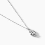 Collier Wallie Argent Blanc Oxyde De Zirconium - Ras de cou Femme | Histoire d&rsquo;Or