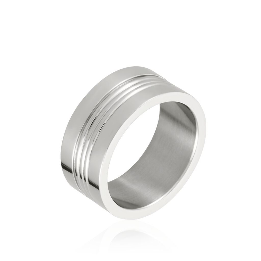 Bague Acier Blanc Walder - Bagues fantaisie Homme | Histoire d’Or