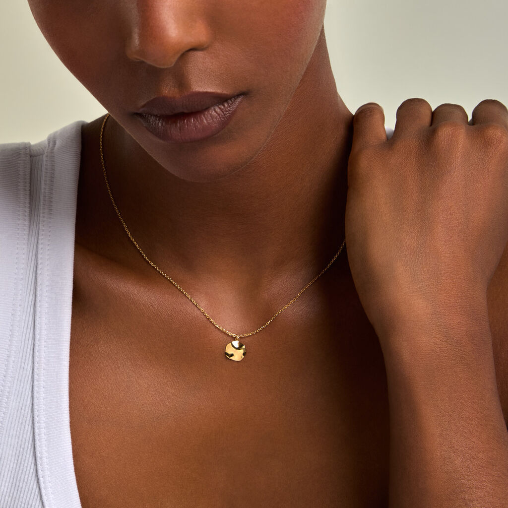 Collier Lueur Argent Dor&eacute; A L'Or 750/1000 - Bijoux sans pierre Femme | Histoire d&rsquo;Or