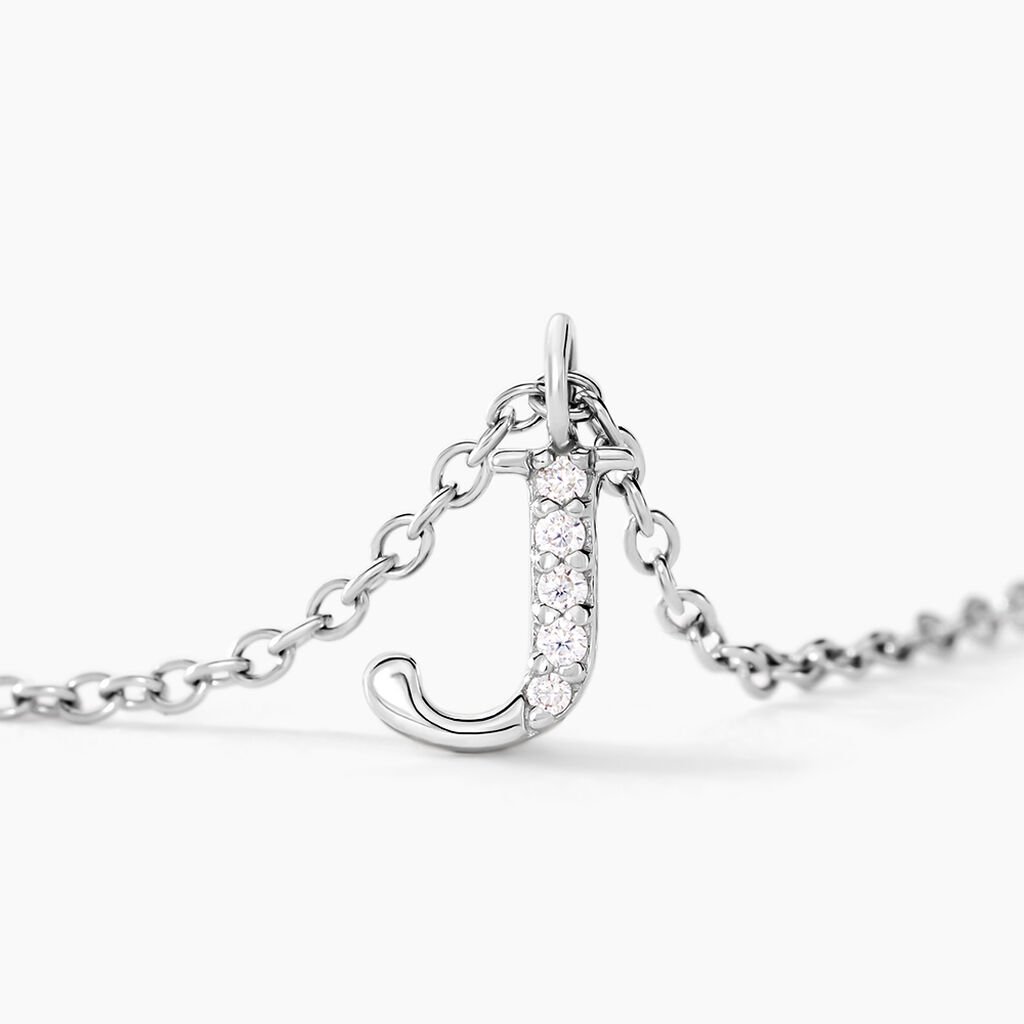 Collier Neruda Argent Blanc Oxyde De Zirconium - Colliers fantaisie Femme | Histoire d&rsquo;Or