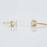 Boucles D'oreilles Puces 4 Griffes Or Jaune Diamant Synthetique - Clous d'oreilles Femme | Histoire d&rsquo;Or