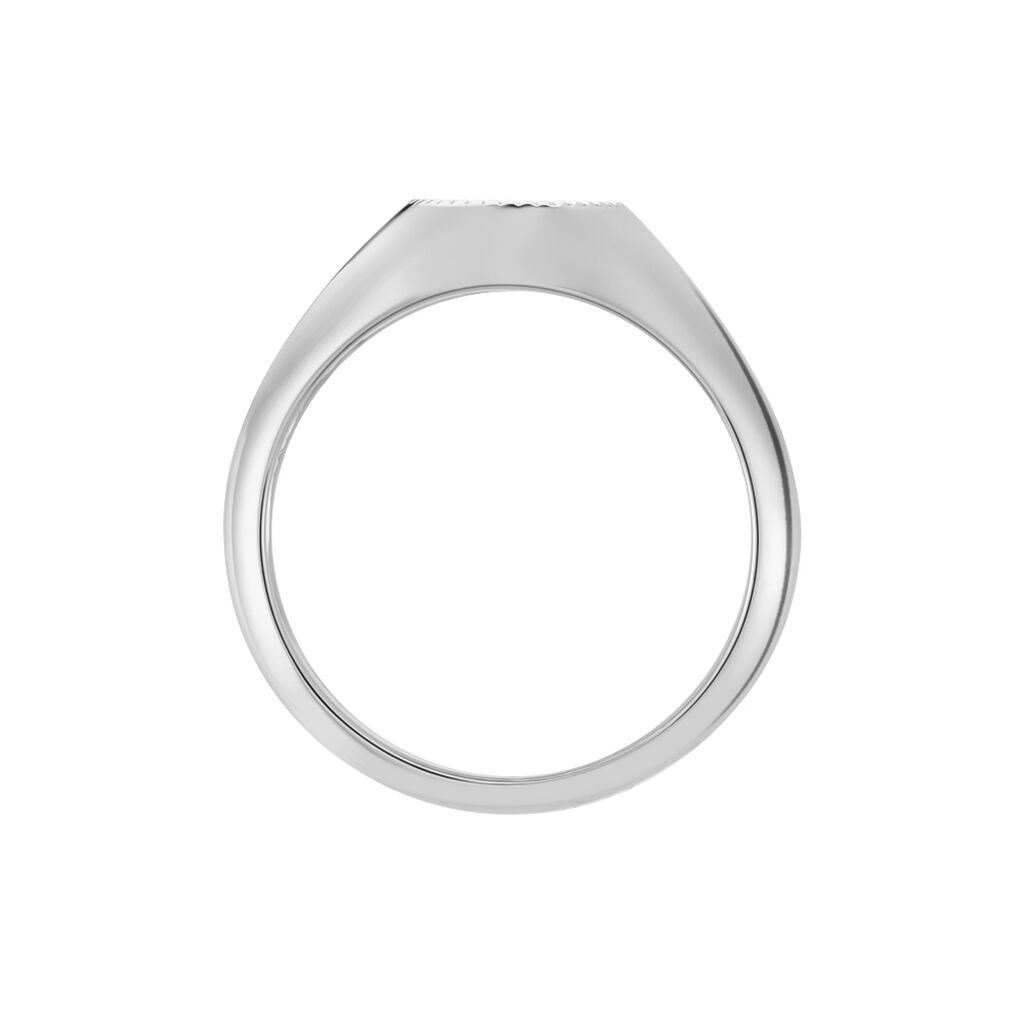 Chevalière Jima Argent Blanc - Chevalières Femme | Histoire d’Or