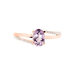 Bague Marie-eva Or Rose Amethyste Et Oxyde De Zirconium - Bagues solitaires Femme | Histoire d’Or