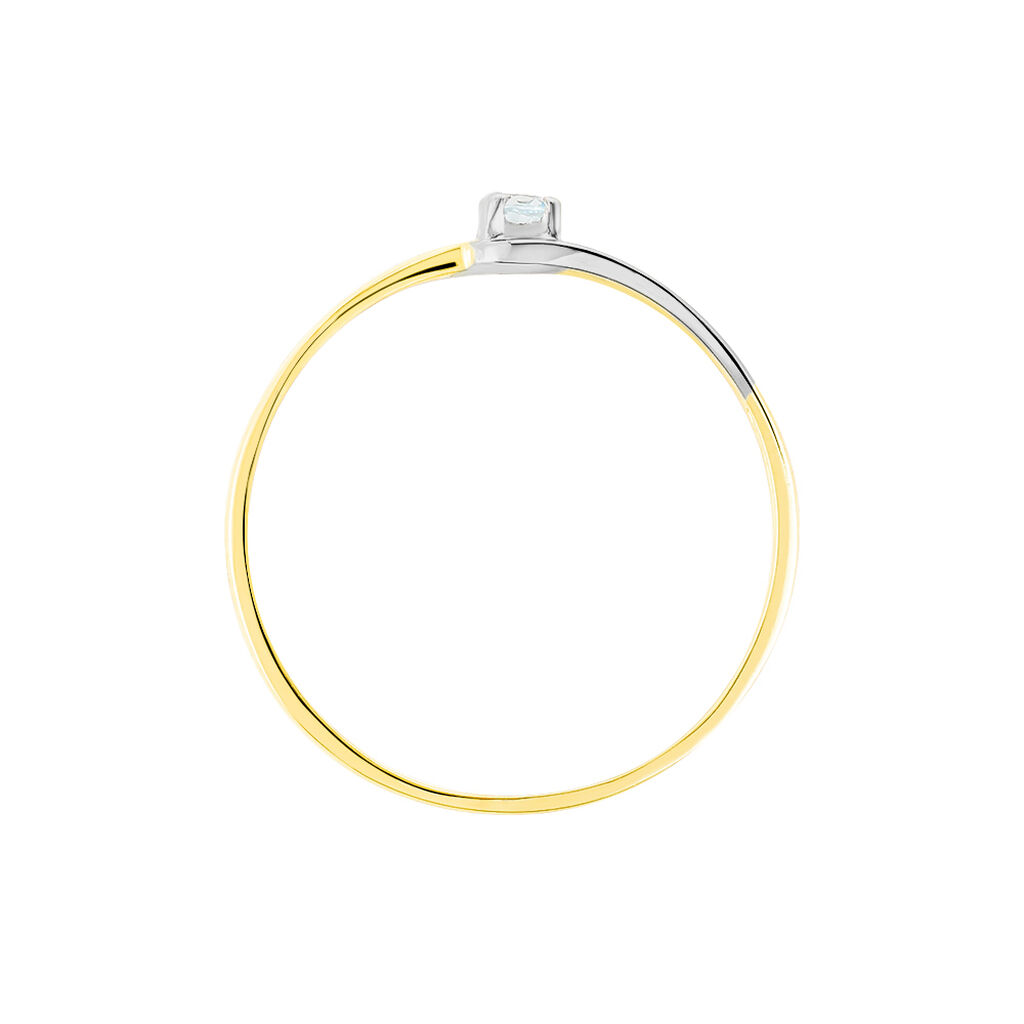 Bague Nesryne Or Bicolore Topaze - Bagues solitaires Femme | Histoire d’Or