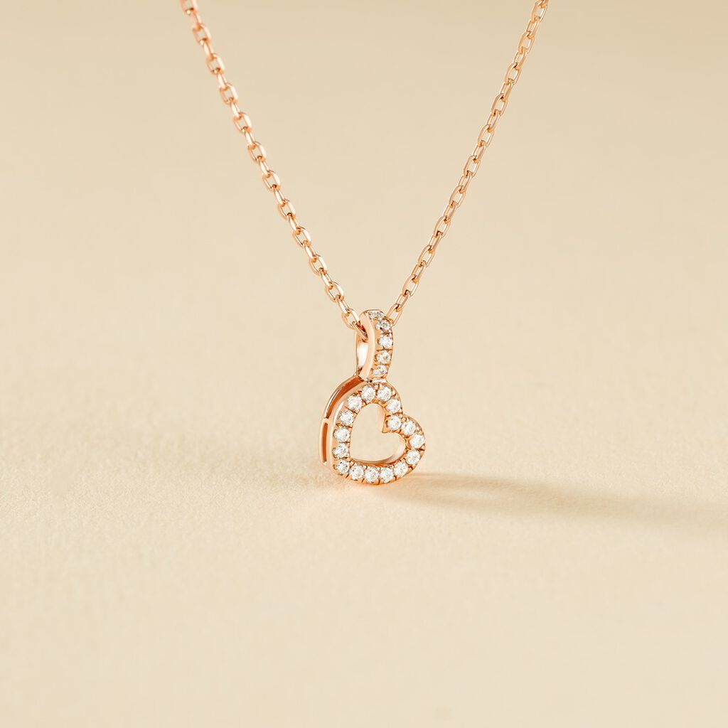 Collier Phanie Argent Rose Oxyde De Zirconium - Colliers fantaisie Femme | Histoire d&rsquo;Or