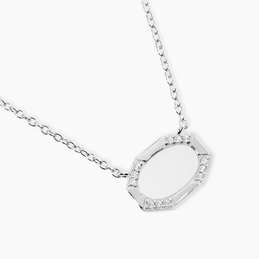 Collier Margot Argent Blanc Nacre Oxyde De Zirconium - F&ecirc;te des m&egrave;res Femme | Histoire d&rsquo;Or
