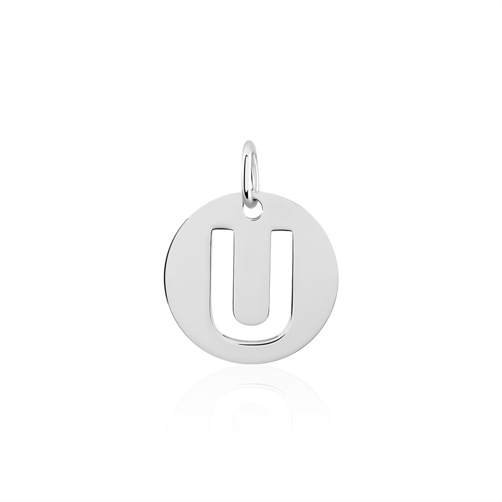 Pendentif Elio U Argent Blanc