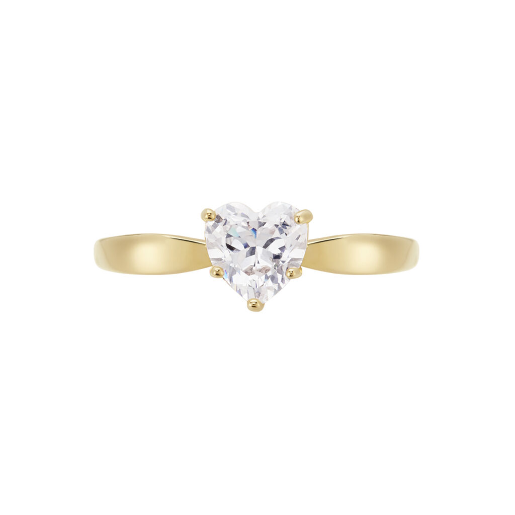 Bague Minos Plaqué Or Oxyde De Zirconium - Bagues solitaires Femme | Histoire d’Or