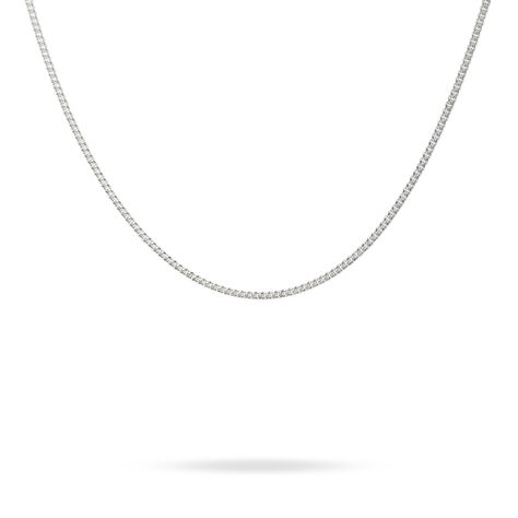 Chaîne Sashkaae Maille Gourmette Argent Blanc - Chaines Femme | Histoire d’Or