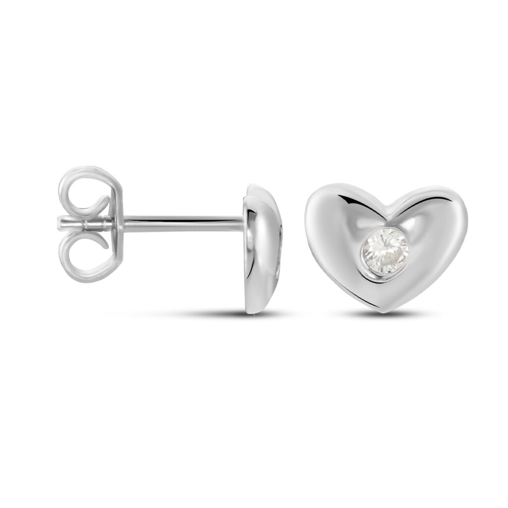 Boucles D'oreilles Puces Argent Santiago Oxydes De Zirconium - Boucles d'oreilles fantaisie Femme | Histoire d’Or