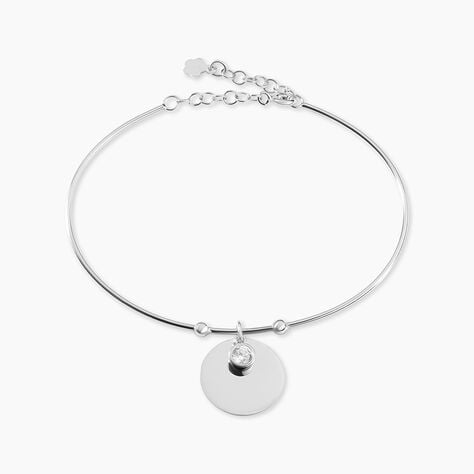 Bracelet Jonc Paula Argent Blanc Oxyde De Zirconium - Bracelets joncs Femme | Histoire d&rsquo;Or