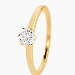 Bague Solitaire Natalia Or Jaune Diamant Synthetique - Bagues solitaires Femme | Histoire d&rsquo;Or