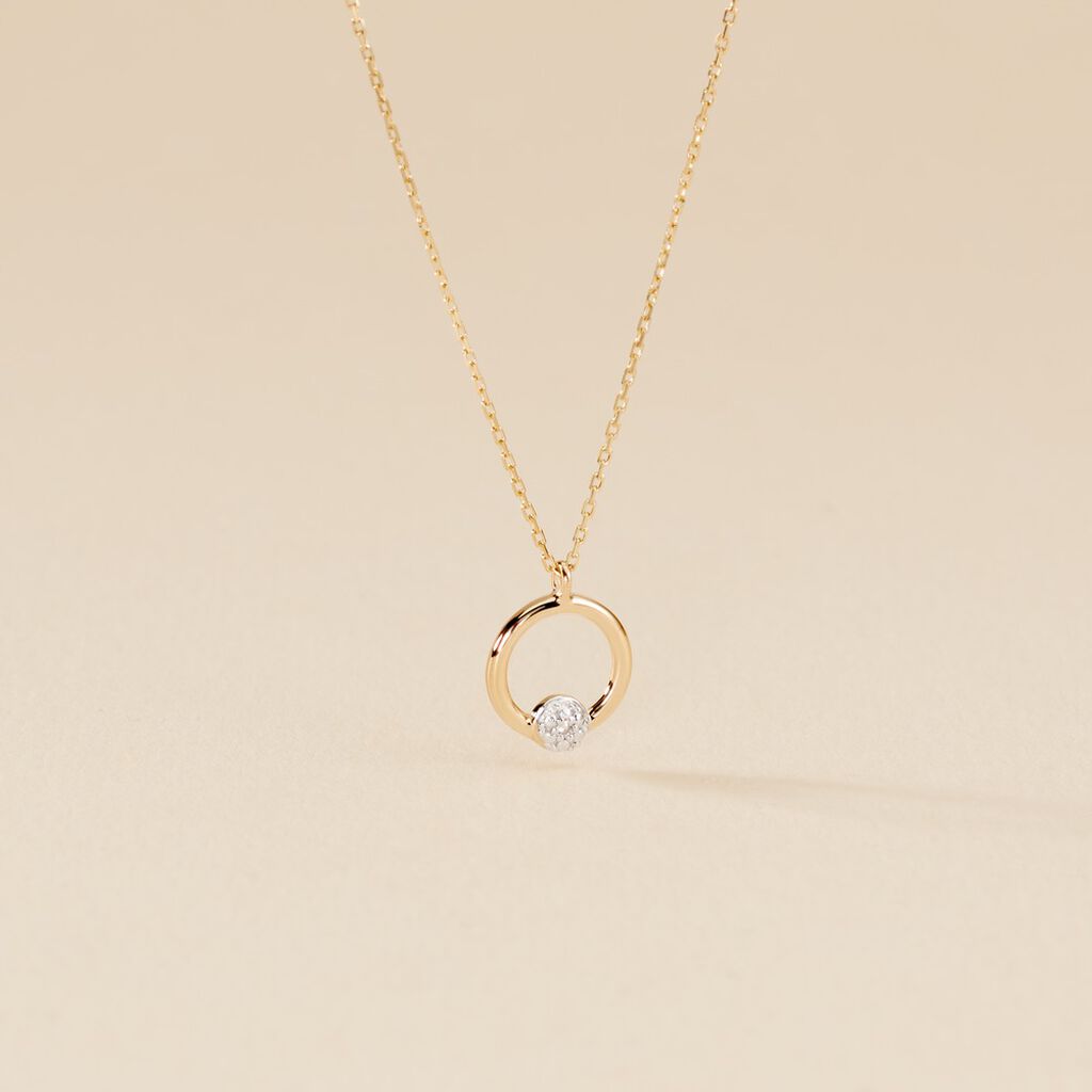 Collier Gisa Jaune Diamant Blanc - Colliers Femme | Histoire d&rsquo;Or