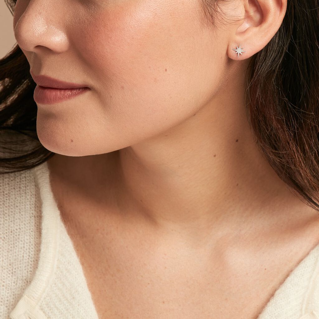 Boucles D'oreilles Pendantes Clarence Argent Blanc Oxyde De Zirconium - Boucles d'oreilles fantaisie Femme | Histoire d’Or